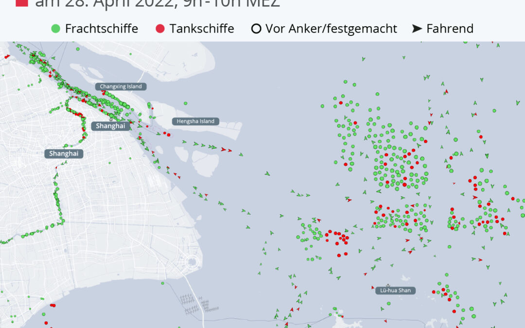 Lockdown-Folgen: Stau vor Shanghai